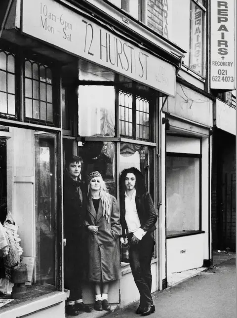 Richard Davis Patti Bell outside the Hurst Street shop