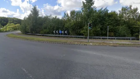 A google maps image of the Lord Lees roundabout in Blue Bell Hill, on the outskirts of Maidstone. 