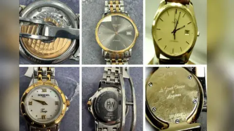 Kent Police Six images of watches. All are gold or silver.