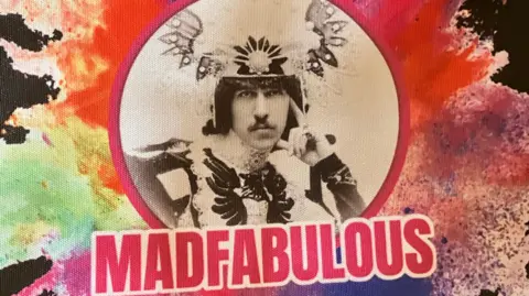 'Madfabulous' film logo featuring Henry Paget posing in ornate headgear