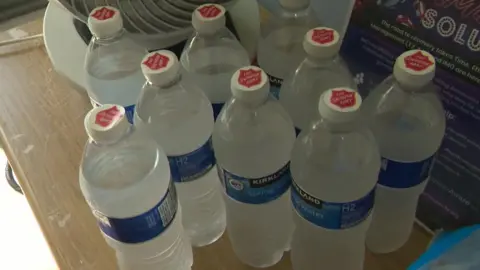 Chilled water bottles