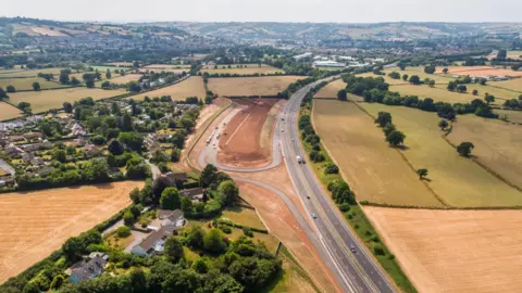 Devon County Council A361 Tiverton junction under construction