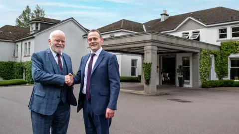 Balmoral Group Sir Jim Milne and Ross Spence at Marcliffe