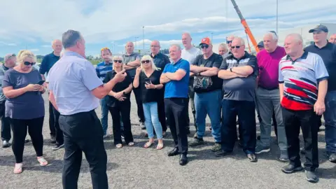 Taxi drivers protesting in Aberdeen