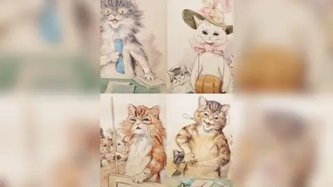 The Cotswold Auction Company  Four images of Wain's cats