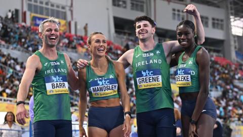 Ireland's mixed 4x400m relay squad that won bronze at the World Athletics Relay Championships