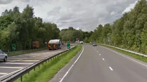 Google A general view of the A6 near the Whaley Bridge roundabout