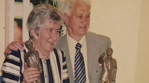 Pat Godbold with Sir Bobby Robson