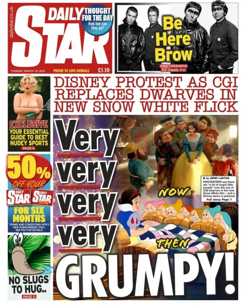 Daily Star title page for Tuesday, March 18, 2025.