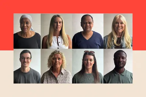 From top left (L-R): Yvette, Kirsty, Ramesh, Hayley. On the bottom row (L-R): Adam, Veronica, Kelly and Sodiq
