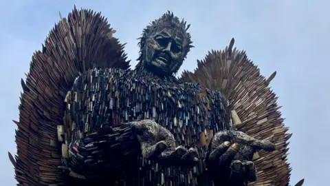 The Knife Angel sculpture.