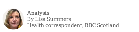 A box showing Lisa Summer's face, saying Analysis by Lisa Summers, BBC Scotland health correspondent