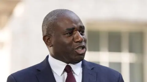 Deputy Prime Minister David Lammy speaking to the media in Downing Street, London, after Prime Minister Sir Keir Starmer resigned as PM and leader of the Labour Party less than two years after coming to power.