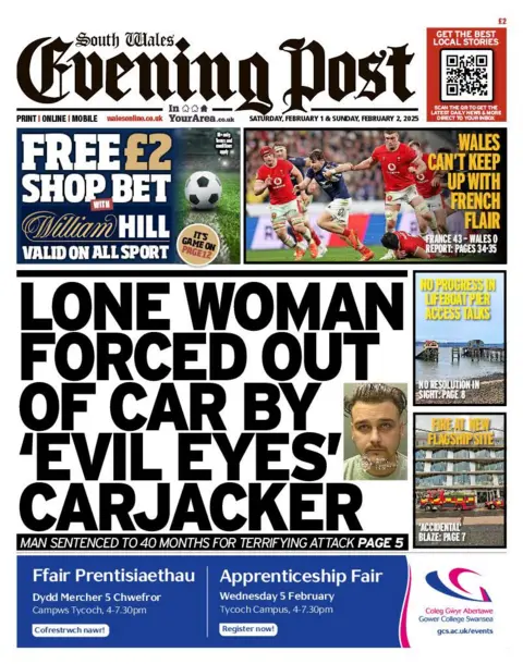 South Wales Evening Post South Wales Evening Post front page