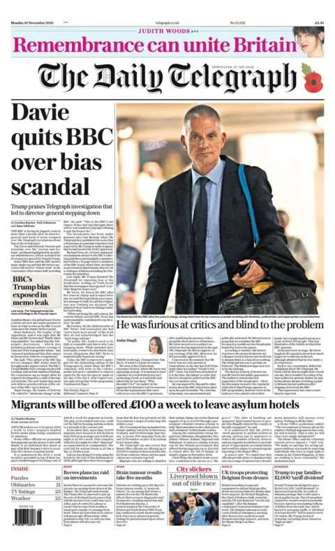  "Davie quits BBC over bias scandal".