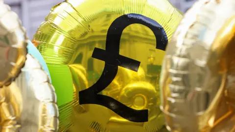 A pound symbol on a balloon