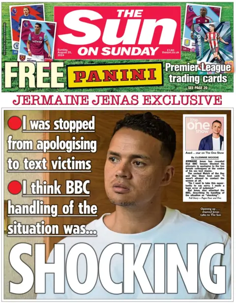 More from The Sun on Jermaine Jenas, who tells the paper BBC chiefs reportedly stopped him from apologising to female colleagues after texting them inappropriate messages.