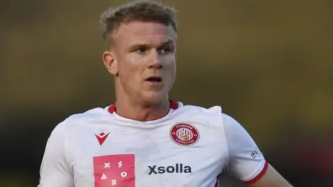 Lewis Freestone playing for Stevenage