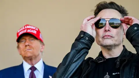 Reuters US President-elect Donald Trump and Elon Musk watch the launch of the sixth test flight of the SpaceX Starship rocket in Brownsville, Texas