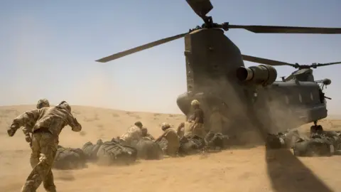 British soldiers in Helmand in 2007. Regular British troops were supported by special forces in the province during the conflict.