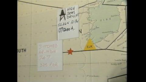 A map with a star marking where the jet crashed