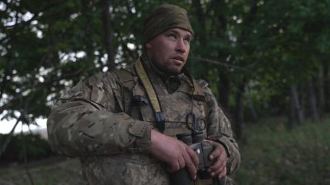 Ukrainian soldier at the front