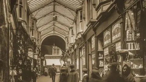 The Arcade A Victorian image of the arcade's interiors