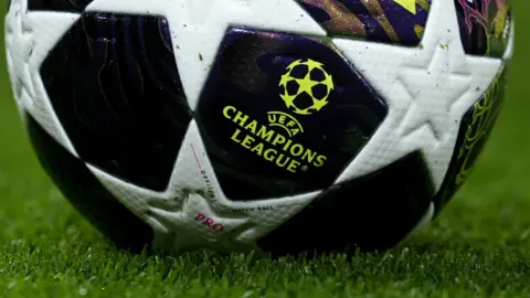 Close-up of official Champions League matchball