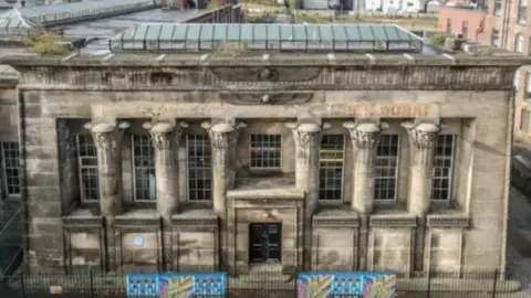 Historic England An exterior shot of Temple Works in Leeds