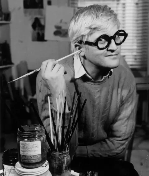 Getty Images English pop artist, printmaker, stage designer and photographer David Hockney in his Bayswater studio just after Jonathan Cape published 72 of his drawings in book form. 1971