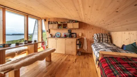 Elliot Roberts Inside Mullagrach's cabin