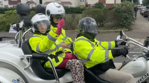 Gran on bike