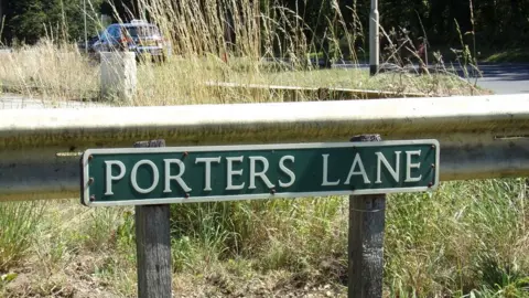 Porter's Lane road sign