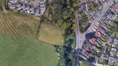 An aerial image of the underground reservoir