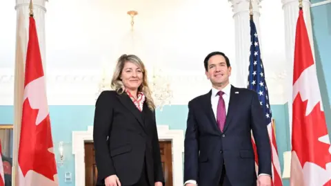 Getty Images US Secretary of State Marco Rubio meets Canada's Foreign Minister Melanie Joly