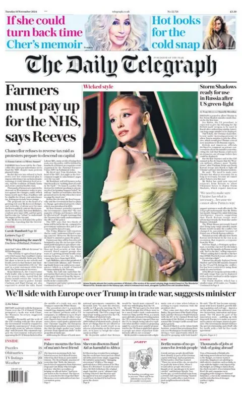 Telegraph front page