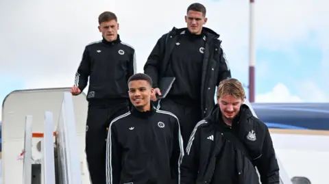 Nick Woltemade, Malick Thiaw and Harvey Barnes