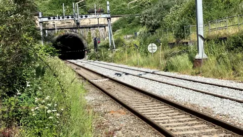 BBC The entrance to the English end of the Severn Tunnel