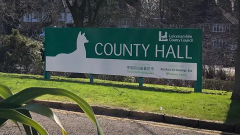 County Hall at Glenfield, the home of Leicestershire County Council, another scene of budget cuts