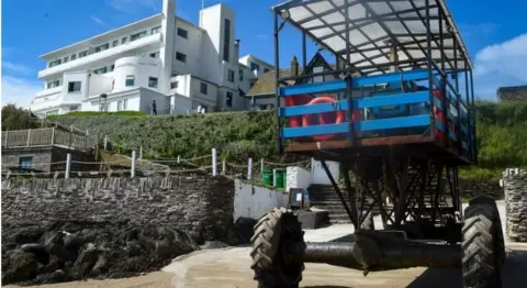 Getty Images Burgh Island Hotel sea tractor