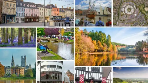 Gloucestershire County Council Different pictures of key Gloucestershire landmarks