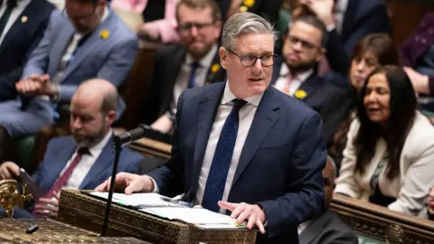 Sir Keir Starmer speaks during Prime Minister's Questions.