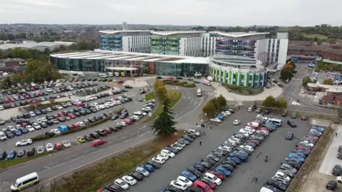 A photo of King's Mill Hospital taken from the air