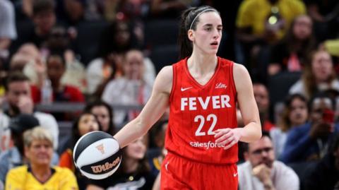 Caitlin Clark playing for Indiana Fever
