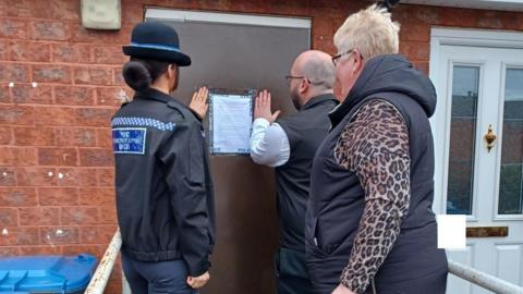 Police, council and Thirteen housing group enforce a closure order