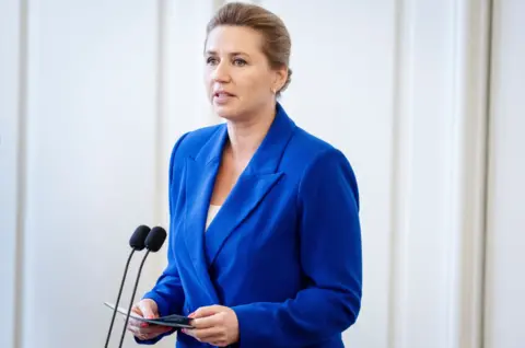 Reuters Mette Frederiksen gives her Constitution Day speech during the Parliament's celebration of the Constitution in Copenhagen this week