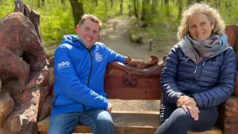 Dave Green Chief Executive of the Buxton Civic Association with Chris Theyer whose son Thomas died in 2013