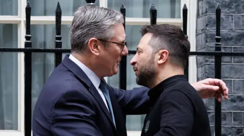 EPA Keir Starmer and Volodymyr Zelensky meet at Downing Street