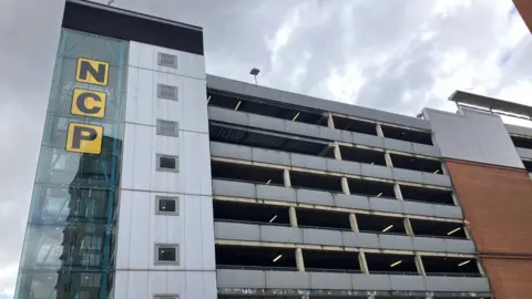 The exterior of the Belgrade Plaza car park in Coventry.