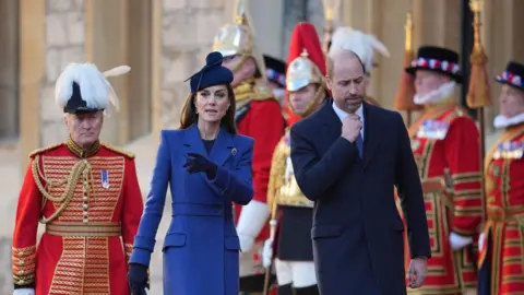 PA Media Prince William and Catherine at the German state visit in Windsor